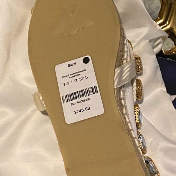 NWOB Gucci Crystal Espadrilles - Picture 8 of 10